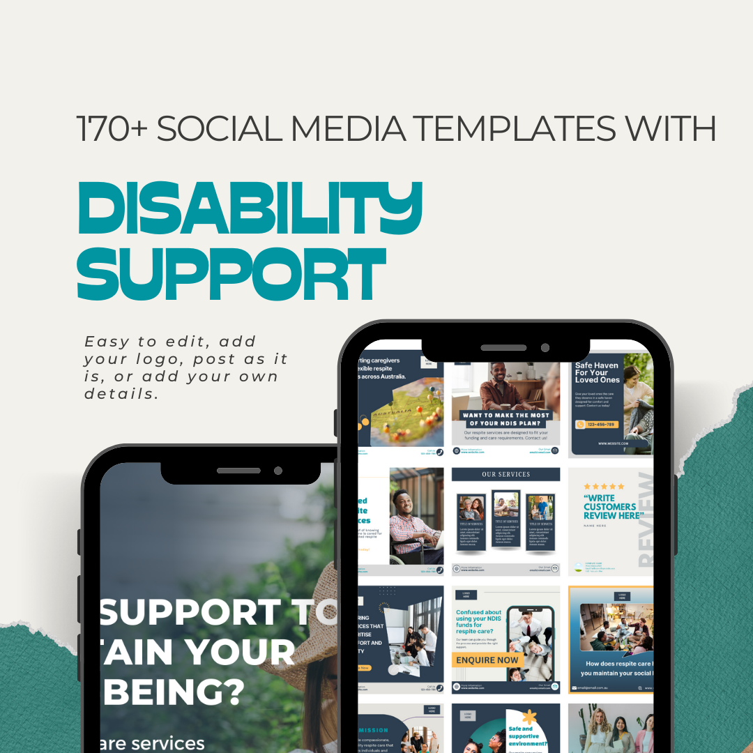 170+ Social Media Templates for Disability Support Workers